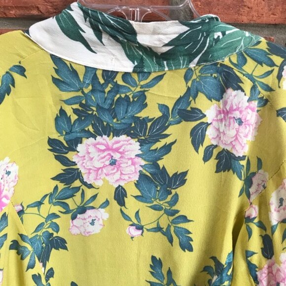 Anthropologie ELMA Floral Kimono Open Boho Lightweight Cardigan Top Jacket Beach - Picture 10 of 14